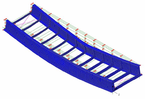 Nonlinear analysis of U-frame showing Ultimate Limit State collapse deflection