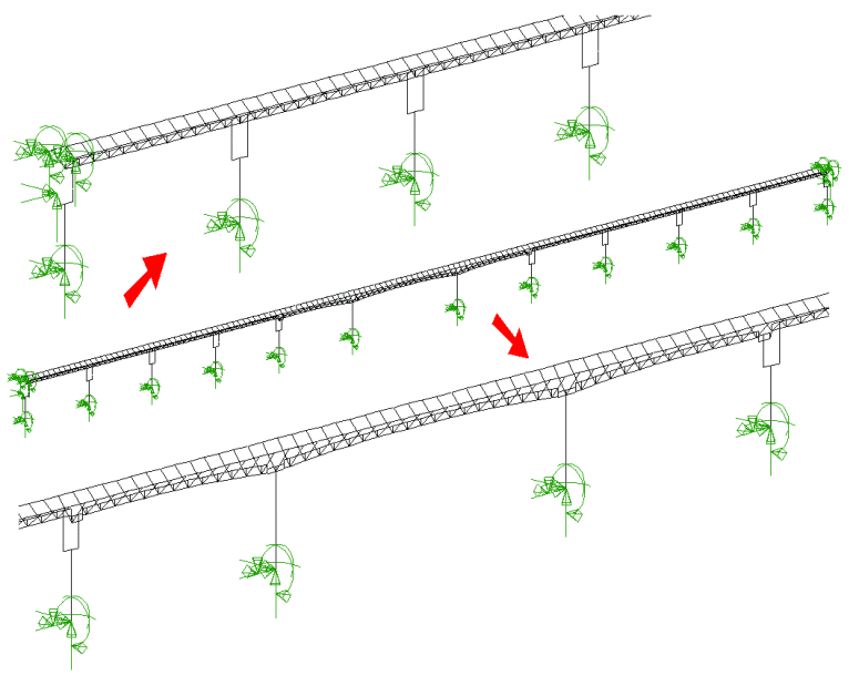 Typical automatically generated multi-span viaduct model