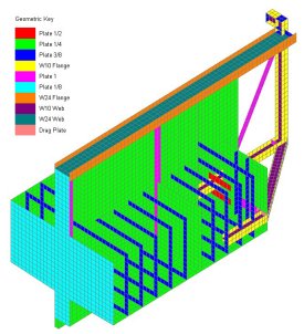 Barge gate steel plate thicknesses used 