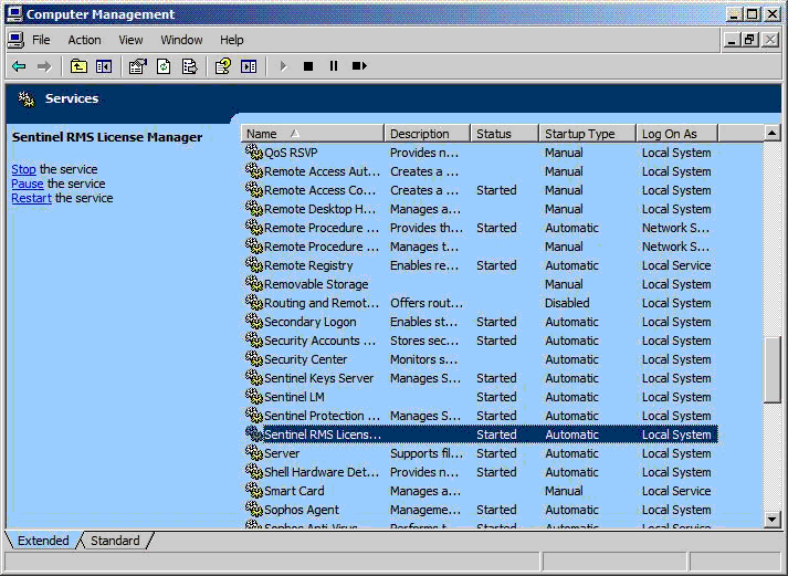 sentinel rms license manager 8.5 1 download